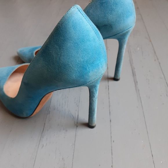 Jimmy Choo Romy 100 Suede Heels - Picture 7 of 16